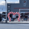 Heart Balloon Arch Installation at LENOVO Center for the Annual Heart Walk in Raleigh NC